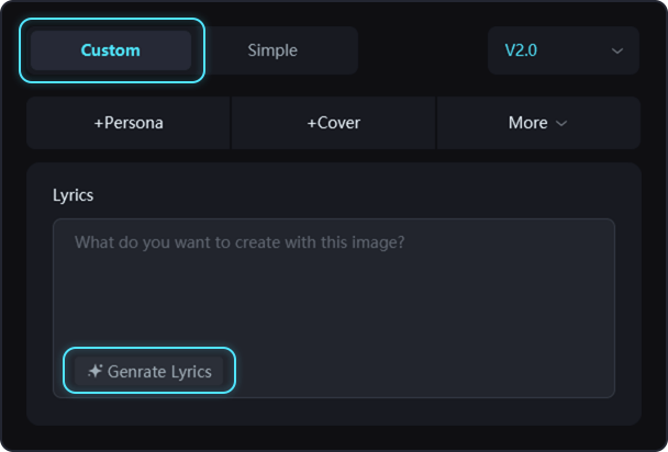 generate lyrics step 1